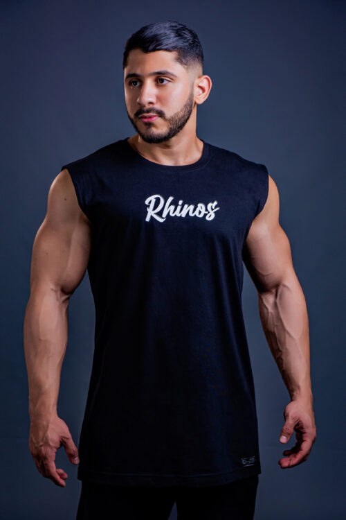 REGATA MACHÃO RHINOS PRETA