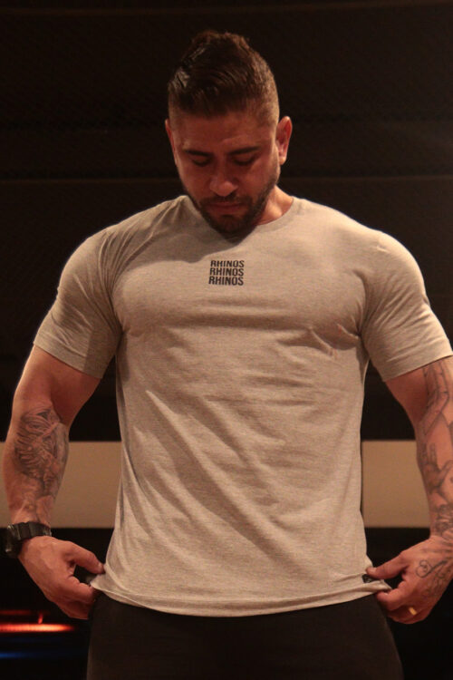 CAMISETA RISING RHINOS CINZA MESCLA