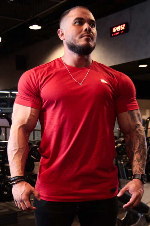 CAMISETA RISING MINIMALISTA VERMELHA